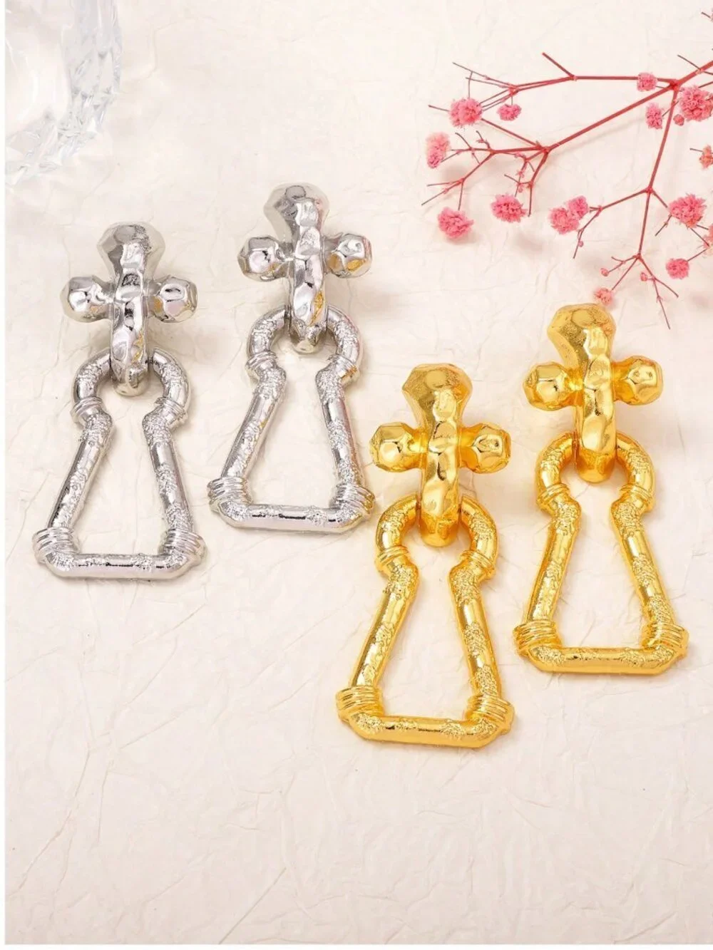 Gold or silver  Women's Luxury Geometric Exaggerated Earrings,